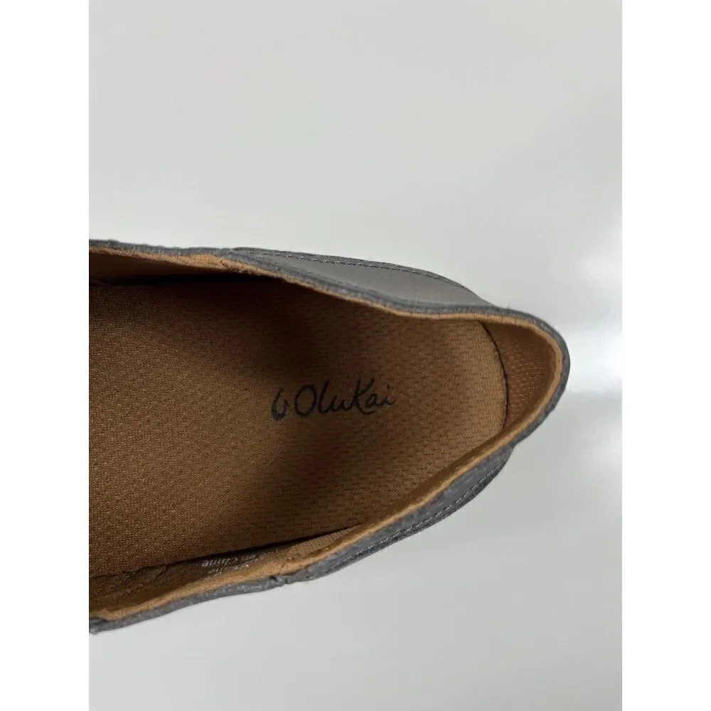 Olukai Pehuea Slip On Casual Shoe Pavement Gray AMPUTEE LEFT SHOE Womens Size 8
